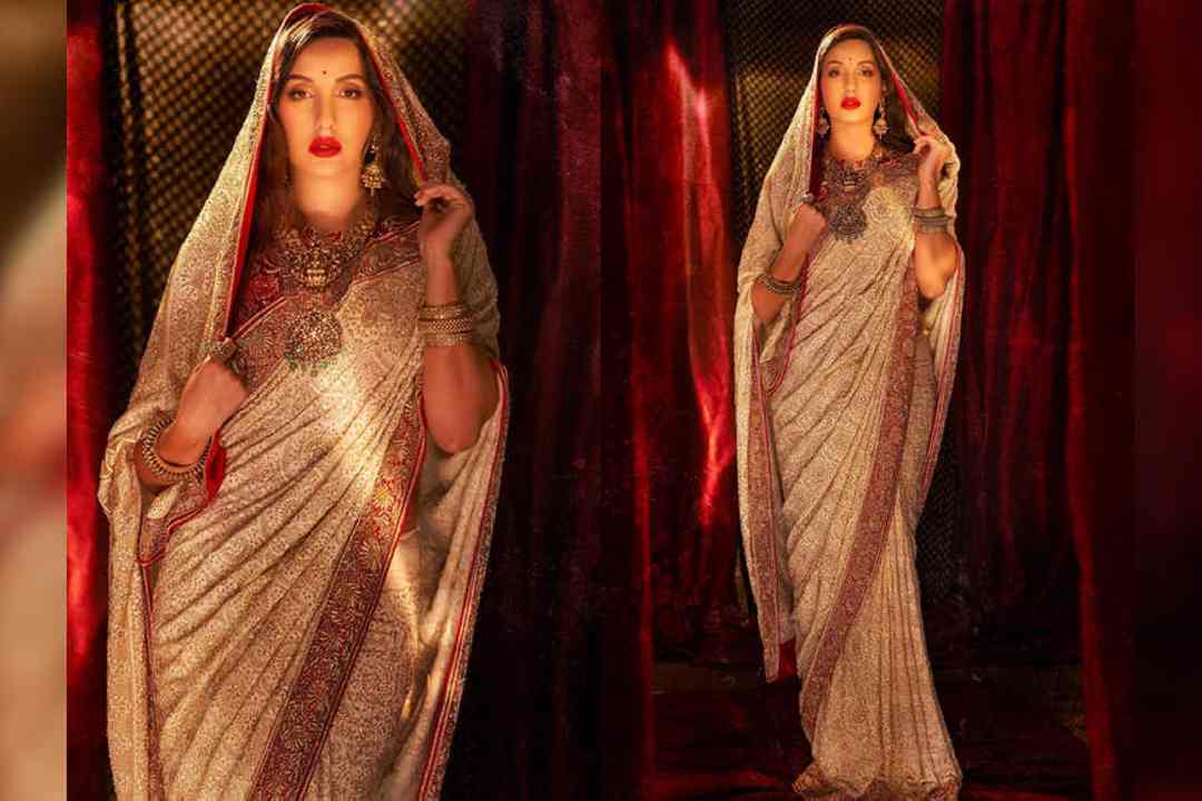 Nora Fatehi seems like a brand new bride on this stunning chikan sari