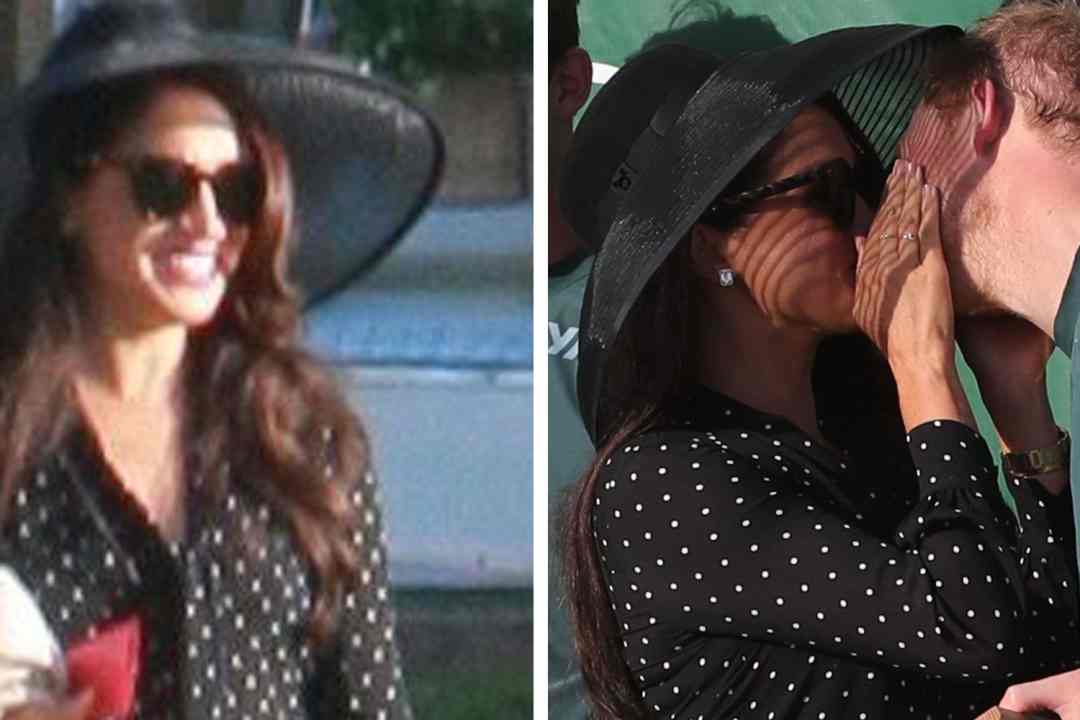 This is Meghan Markle Dressed Up and French Kissing Prince Harry at His California Polo Match