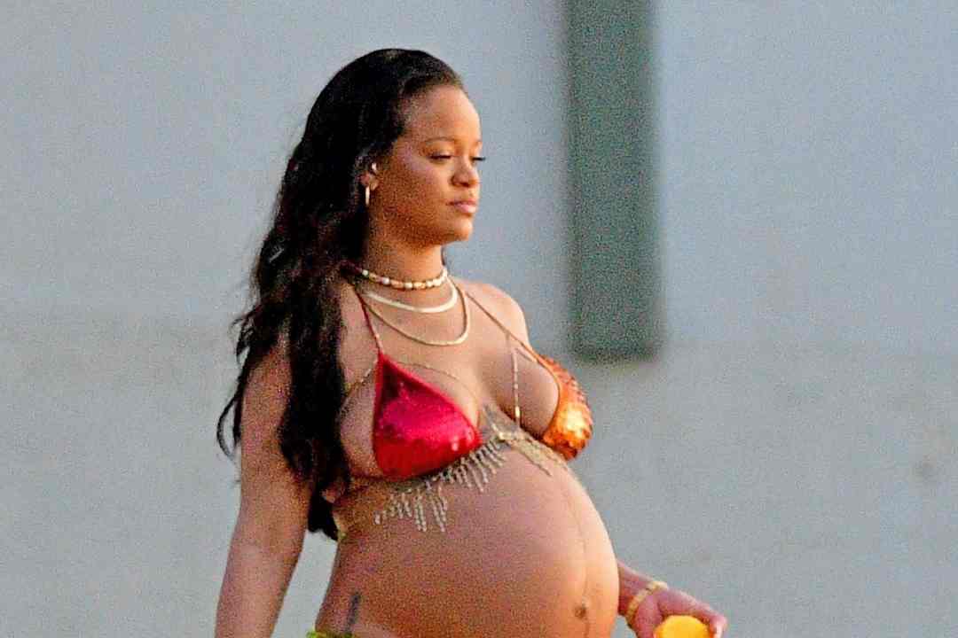 Rihanna Leaned Into Her Horny Maternity Type With Sequined Bikini Throughout Final Day of Barbados Journey